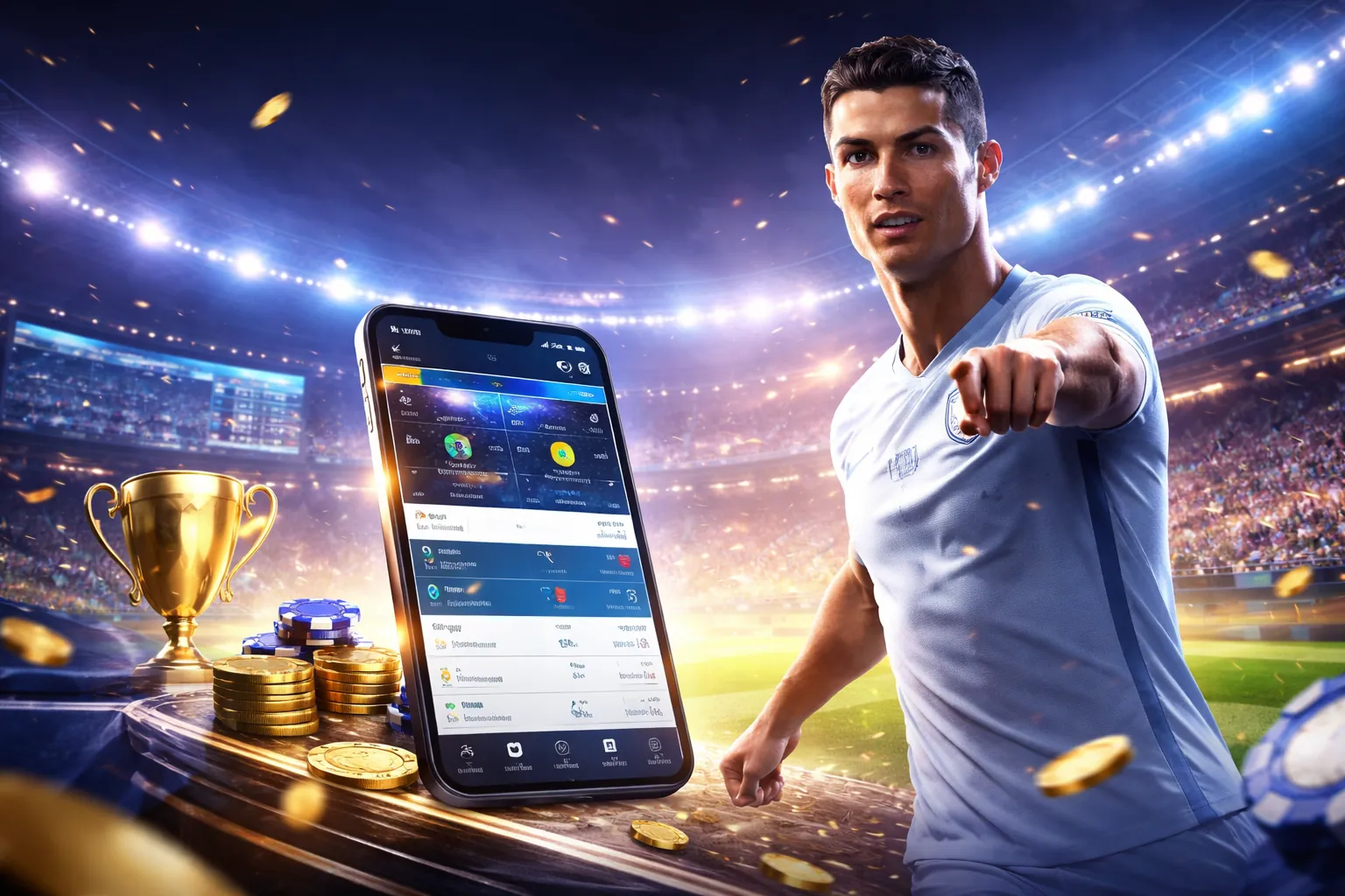 Hình ảnh nền 1xBet với các tùy chọn gửi tiền